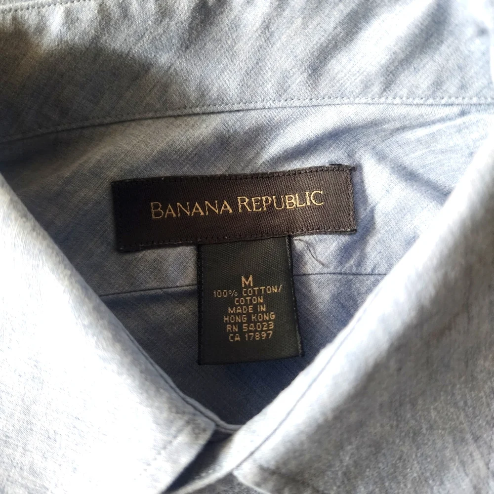 Banana Republic Men's Light Blue Button  Shirt Casual Formal Size Medium 0733